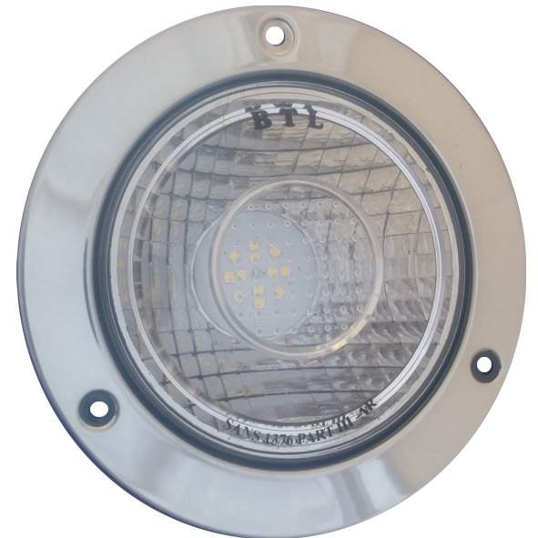 BTL  Truck Light-Reverse 12LED-110mm Clear Lens with Steel Flange