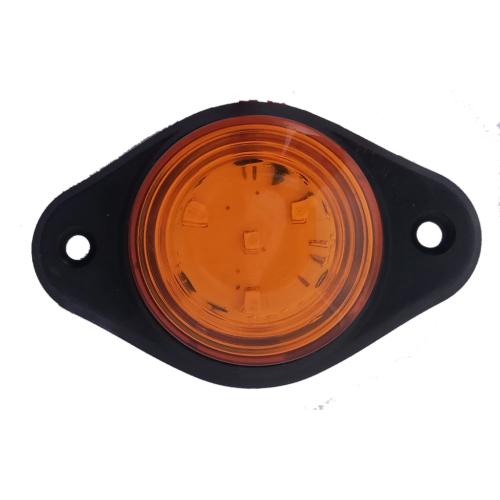 Strobe-Marker Oval Flasher 4LED AMBER-2Wire 12-24V
