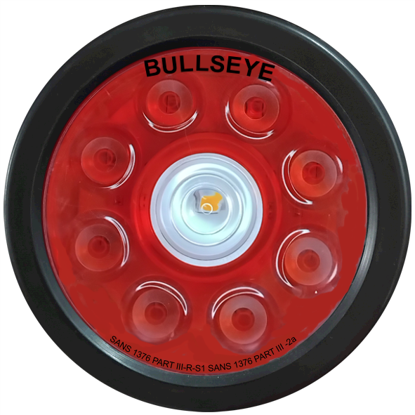 BullsEye Light-Red/Amber 110mm - with Rubber