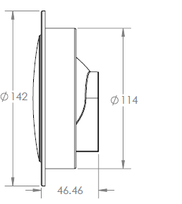 BTL  Truck Light-White 13LED-110mm Clear Lens with Steel Flange
